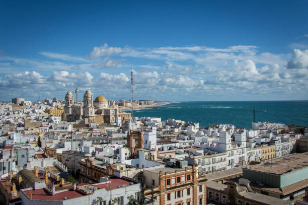 Old town in Cadiz on a sunny day in March 2017, Andalusia, Spain