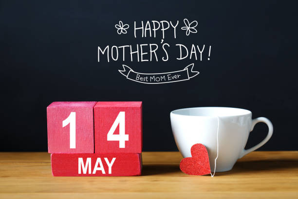 istock Happy Mothers Day 14 May message with coffee cup 667229980