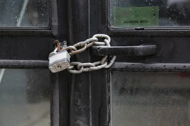 Photo of Lock chain bus door