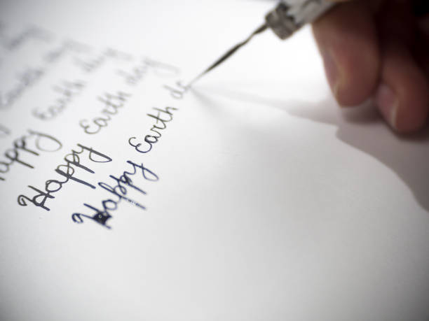 istock Happy earth day calligraphy and lattering 667242304