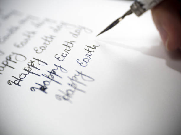 istock Happy earth day calligraphy and lattering 667242316