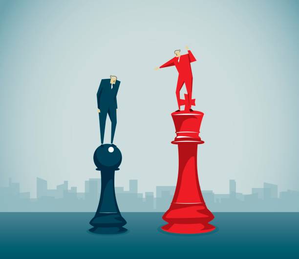 schimpfen - chess pawn red blue leisure games stock-grafiken, -clipart, -cartoons und -symbole