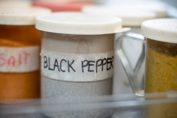 black pepper black pepper in this shot salt pepper ingredient black peppercorn stock pictures, royalty-free photos & images