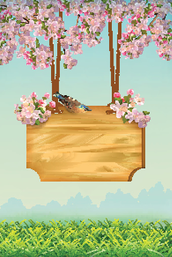 Spring Backround Poster Spring Poster Template Stock Illustration - Download Image Now ...
