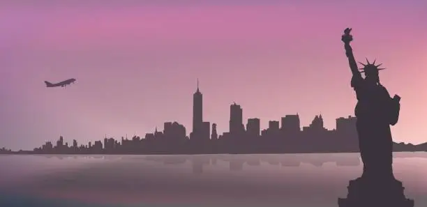 Vector illustration of New York City Skyline