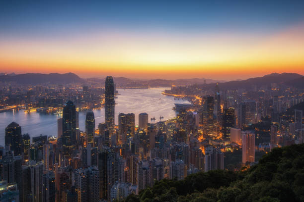 istock Victoria peak. Hong Kong skyline 667270590