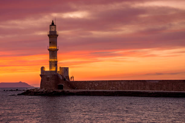 istock The amazing lighthouse, at sunset, Crete, Greece. 667292306