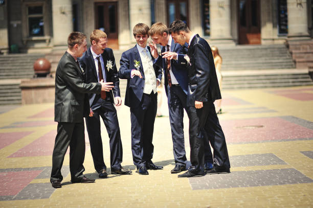 istock wedding couple , groomsman and  bridesmaid 667296686