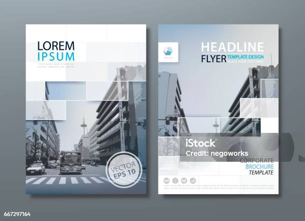 Annual Report Brochure Flyer Design Template Vector Leaflet Cover Presentation Book Cover Stock Illustration - Download Image Now