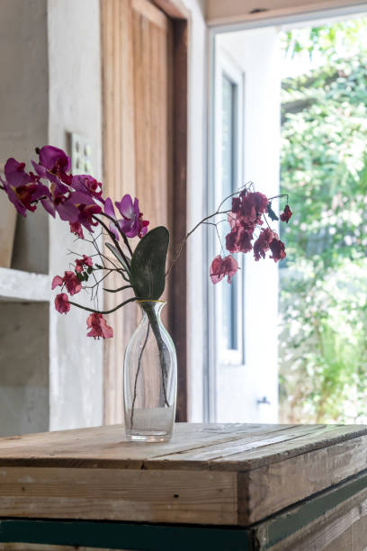 istock Artificial flower vase in modern rustic Living room/ Interior conceptual 667297250