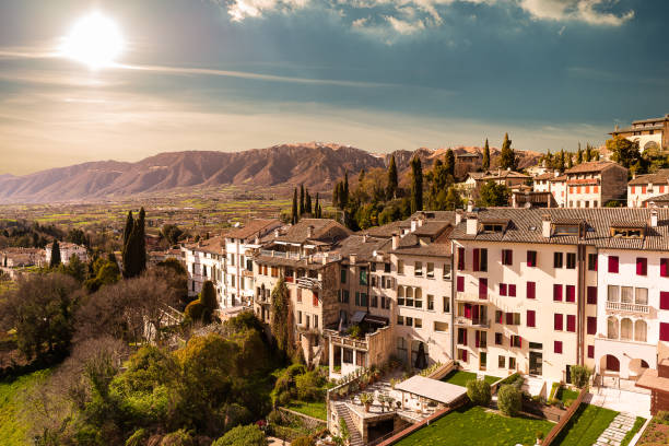 Sunset at Asolo sunset at Asolo albero stock pictures, royalty-free photos & images