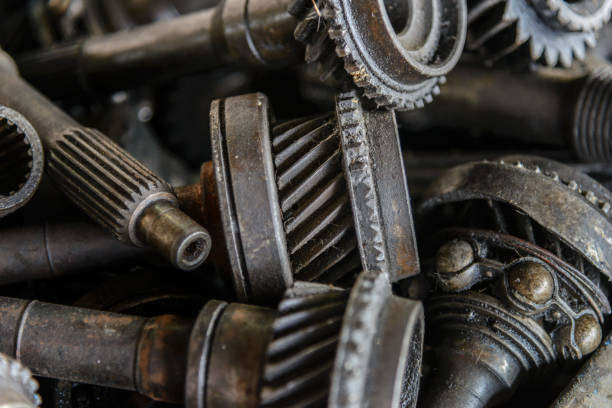 istock Old gears, plant machinery and equipment 667328948