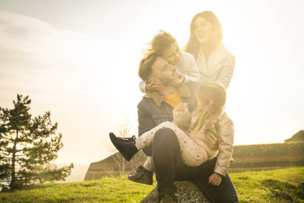 istock Happy family in the park. 667332648