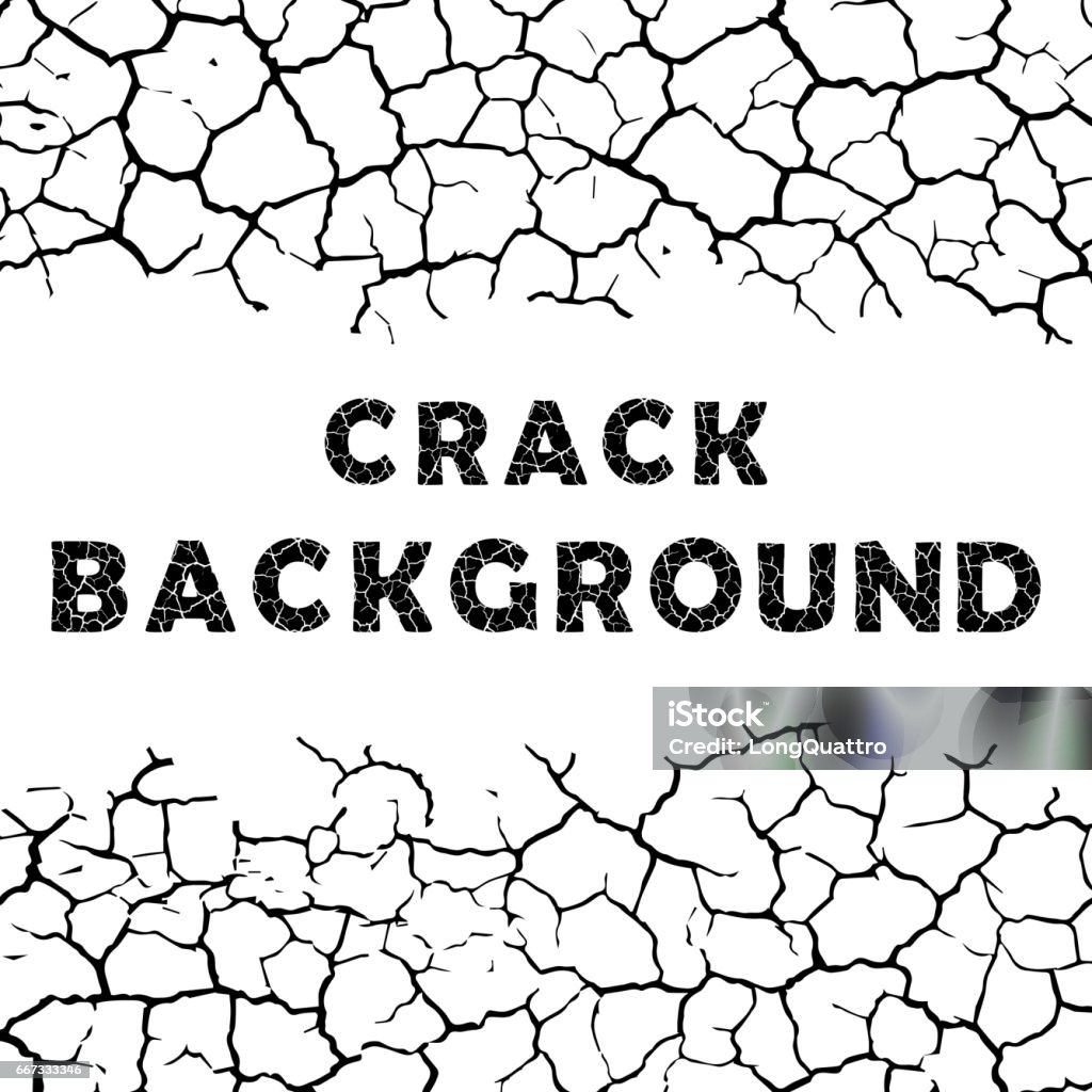 Cracks background with text White background with cracks and cracked sample text Cracked stock vector