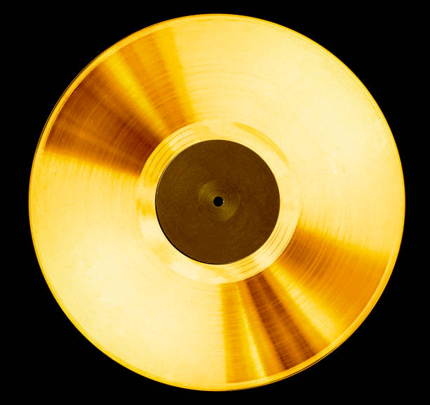 vinyl disc - gold medal audio imagens e fotografias de stock
