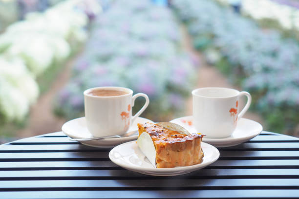 coffee and cake in the garden