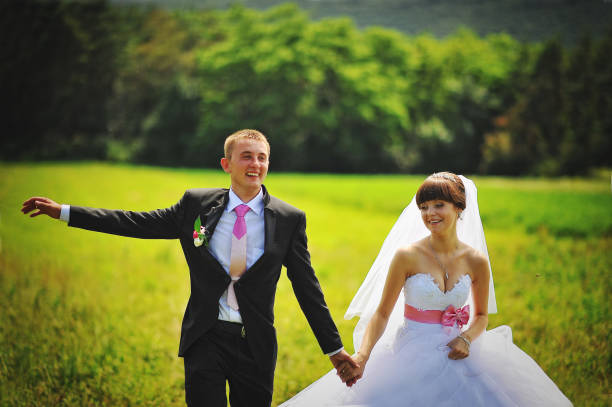 istock wedding couple in love at their happy day 667340810
