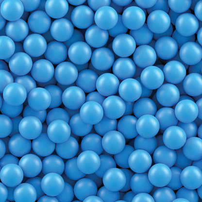 Background of many blue balls
