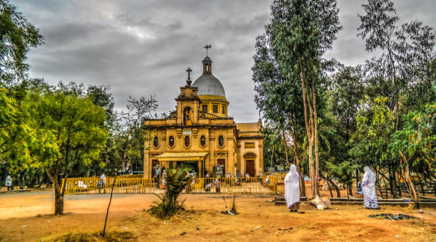 Exterior of Ras Makkonen Selassie Church, Harar, Ethiopia stock photo