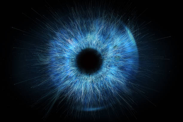 abstract eye abstract eye blue iris stock pictures, royalty-free photos & images