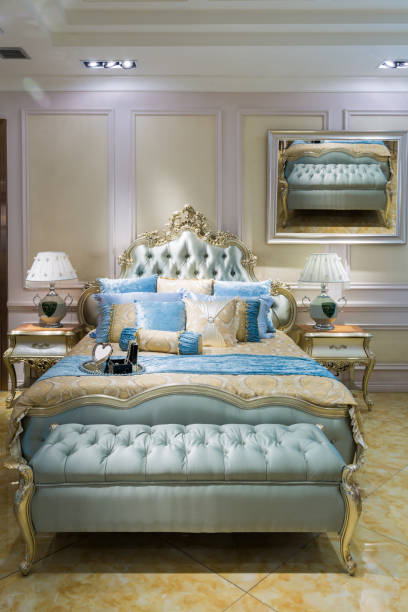 istock Furniture show bedroom, double bed 667391786