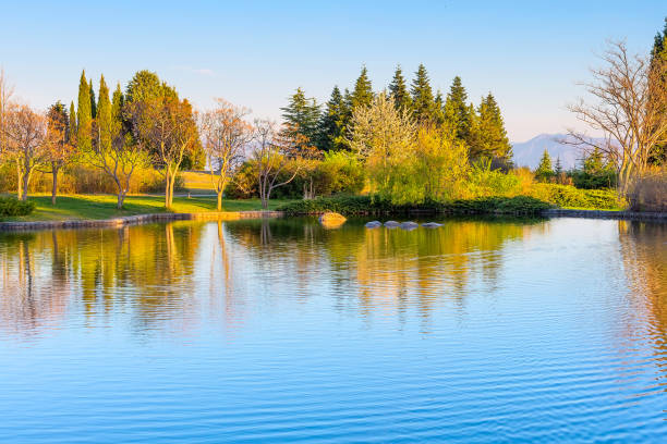 istock Beautiful Lake and mountains view in Sandanski, Bulgaria 667396622