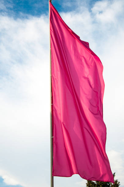istock Colorful flags are swaying in the wind 667417884