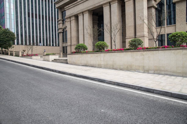 Financial center beside the road