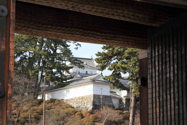 神奈川県の小田原城の赤金ゲート - 小田原城 ストックフォトと画像
