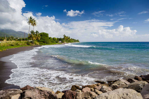 istock Beach on a St. Kitts island with black sand 667430932