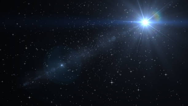 istock Lens Flare light over Black Background. Easy to add overlay or screen filter over photos 667431002