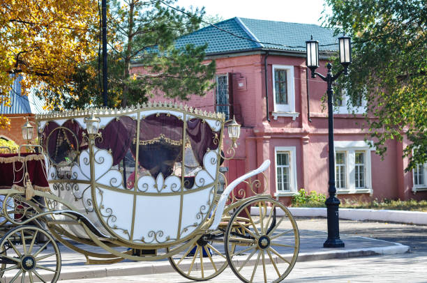 istock Wedding carriage for bride and groom 667432168