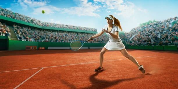 istock Tennis: Female sportsman in action 667443710