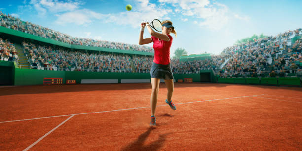 istock Tennis: Female sportsman in action 667443738