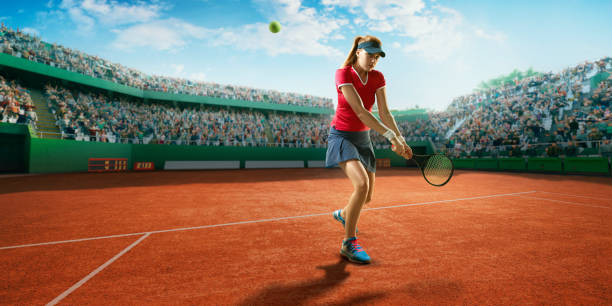 istock Tennis: Female sportsman in action 667443742