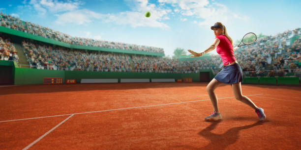 istock Tennis: Female sportsman in action 667443772