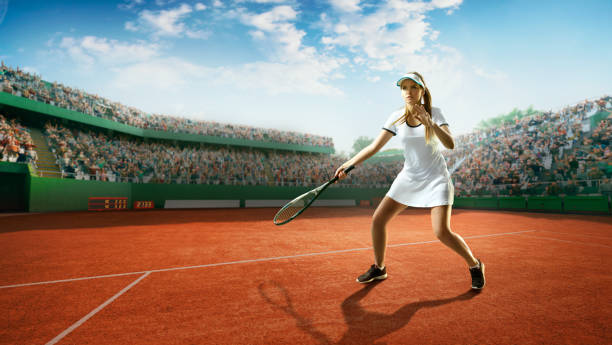 istock Tennis: Female sportsman in action 667443818