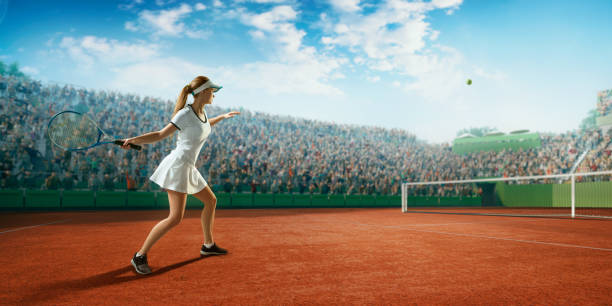 istock Tennis: Female sportsman in action 667443826
