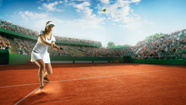 istock Tennis: Female sportsman in action 667443854