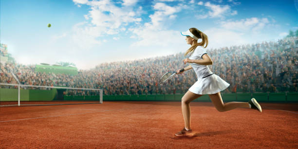 istock Tennis: Female sportsman in action 667445904