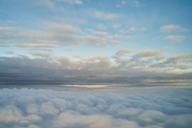 istock Sky on a cloudy day, the view from the plane at morning. 667450900