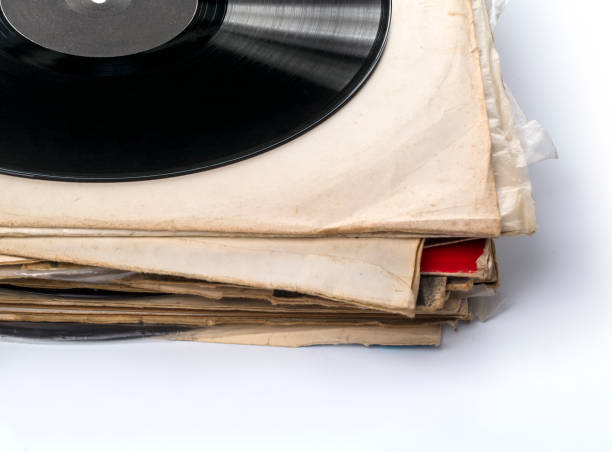 istock Collection of used vinyl records 667454470