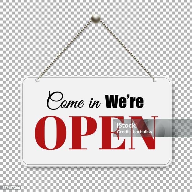 Open Sign With Transparent Background Stock Illustration - Download Image Now - Door, Sign, Label