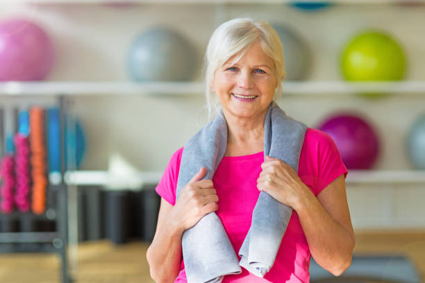 istock Senior woman at the gym 667462046