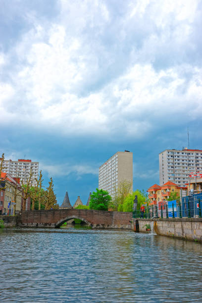 istock Bridge over Lys River Canal in Ghent 667465172