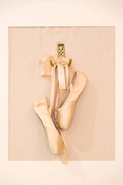 istock Ballet shoes hanging 667468284