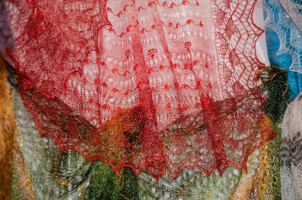 istock Patterns of the Orenburg downy shawl 667471666