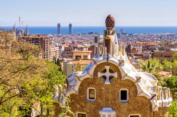 istock parc guell park antoni gaudi view of bracelona 667480880