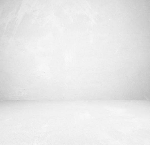istock Empty perspective grey cement room background, template, vintage interior design background 667485632