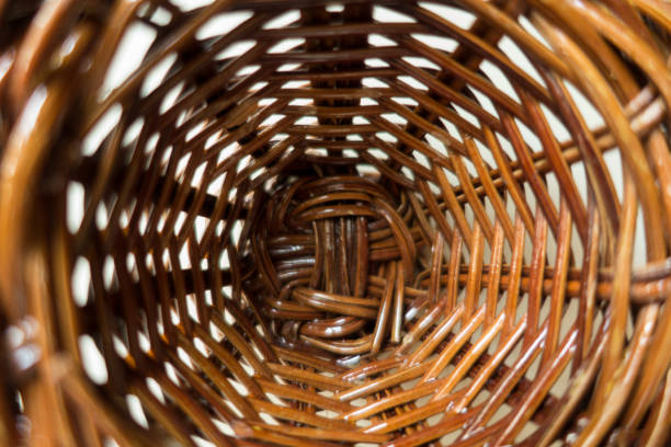 istock Close-up of small wicker basket 667491622